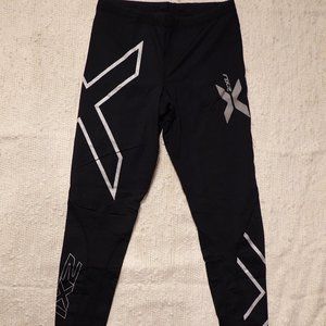 2XU Compression Leggings, Black/SIlver